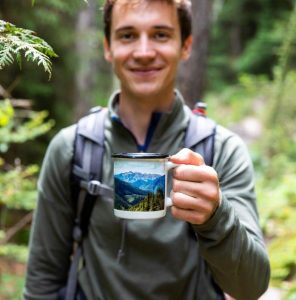 a hikers personalized mug